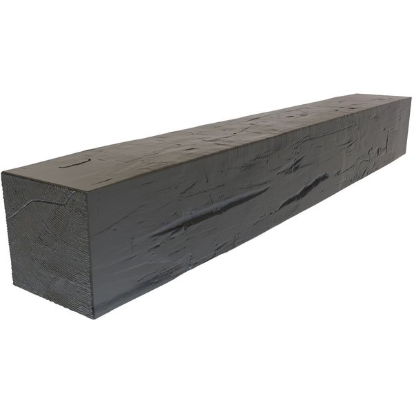 Ekena Millwork Hand Hewn Faux Wood Fireplace Mantel, Burnished Cedar, 8"H x 12"D x 60"W MANUHH08X12X60BC